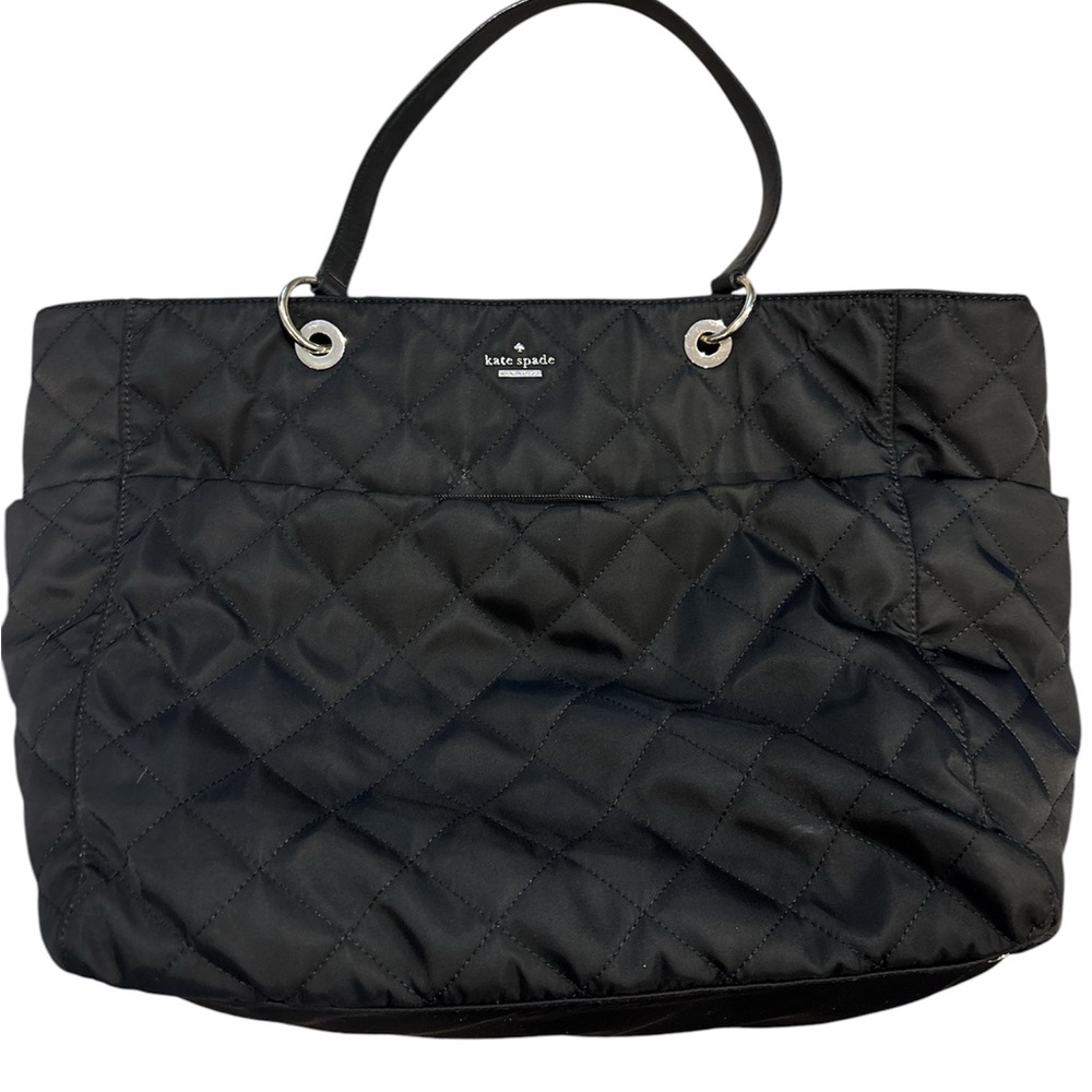Kate Spade Black Quilted Tote Bag